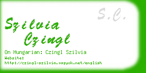 szilvia czingl business card